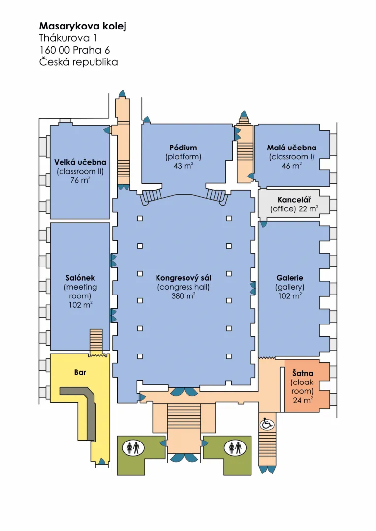 Plánek Kongresového centra